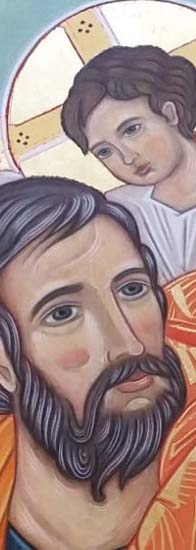 S. Giuseppe, 3, part. Icona scritta su legno di abete